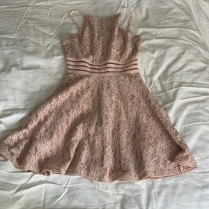 City Studio lace overlay dress